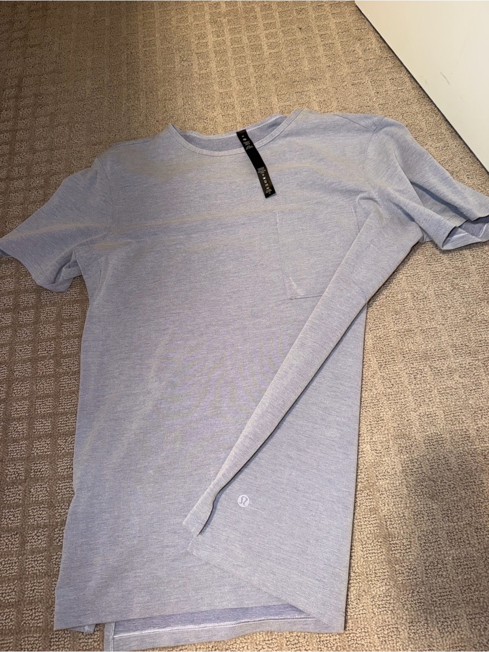 lululemon Men’s Purple/Gray Short Sleeve Pocket Tee